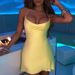 Summer Low Cut Slim Fit Suspender Dress for Women European And American Style Niche Design Backless Solid Color Sexy Dress_ecoleips.com