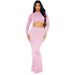 European And American Sexy Hot Diamond Hip Wrapped Tight Elastic Long Sleeved Fishtail Skirt Suit_ecoleips.com
