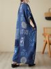 Summer Oversize Vintage Print Long Dresses For Women 2026 Casual Loose Holiday Beach Thin Breathable Dress Femme Elegant Clothes_ecoleips.com