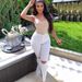 Women's Clothing White Ripped Plus Size Skinny Jeans European American Style For Women_ecoleips.com