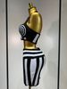 Women Sexy Backless Halter Striped Bandage Skirt Two Piece Set Knitted Celebrity Elegant Evening Birthday Party Dresses XQP7_ecoleips.com