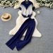 Oversized Color-Block Knit Top & High-Waisted Wide-Leg Pants Set - Relaxed Two-Piece Outfit For Spring/Fall_ecoleips.com