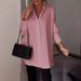 Women's Clothing Loose Fit Shirt Plus Size Blouse Elegant Fashion Polyester Spring Autumn Clothing_ecoleips.com