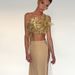 Women's Sexy Hot Backless Floral Tie Front Top With Slit Solid Color Skirt Set High End_ecoleips.com