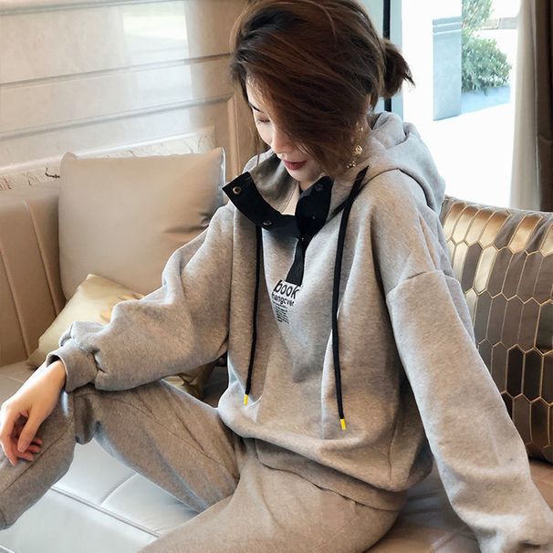 100kg Plus Size Loose Casual Style Sports Hoodie For Women Autumn Winter European And American Cross-Border Fashion_ecoleips.com