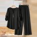 Women's Autumn Style Two Piece Clothing Set Long Sleeved Top And Loose Fitting Trousers_ecoleips.com