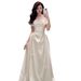 French Satin Off-Shoulder Light Wedding Bride 2026 New High-End Feel Reception Outing Gown Simple Engagement Dress_ecoleips.com
