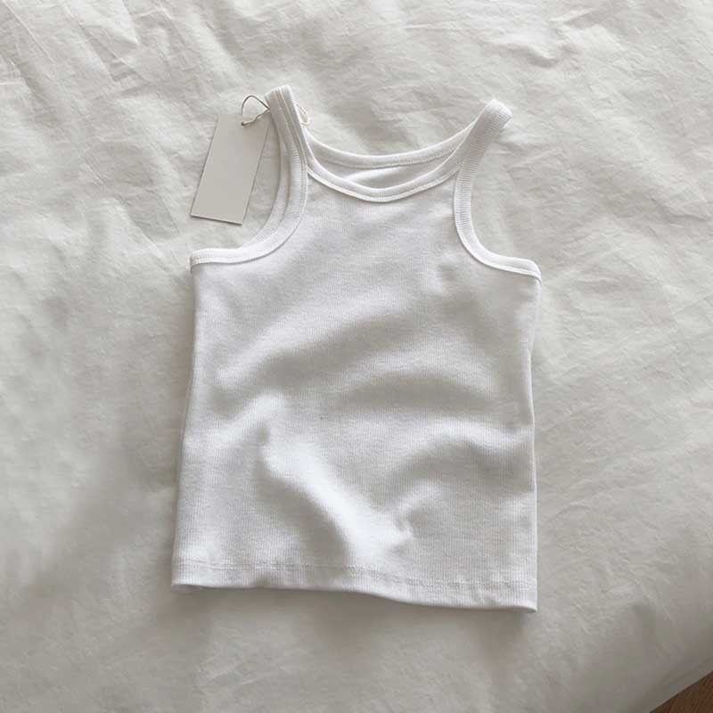 Women's Clothing Women's Slim Fit Elastic Tank Top Ribbed Cotton Solid Color Simple Design Spring Summer Crop Camisole For Inner Or Outer Wear_ecoleips.com