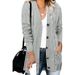 Women’s Longline Knit Cardigan – Oversized V-Neck Button-Up Coatigan (S-XXXL, 14 Colors)_ecoleips.com