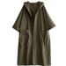 Women's Clothing New Style Literary Loose Large Size Over The Knee Long Large Pocket Windbreaker Jacket Women Hooded Commuting Leisure_ecoleips.com
