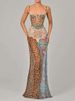 Blifanbo Sexy Leopard Print Lace Split Maxi Dress Women Gown Elegant Sleeveless Patchwork Chiffon Backless Beach Evening Dress_ecoleips.com