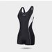 Jiyang Women's Polyester One Piece Swimsuit Conservative Slim Fit for Hot Springs 2024 New Style Professional Boxer Swimwear_ecoleips.com