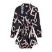Aria Basics Aria Basics Cross-border European And American Spring New Women's Fashion Shirt, Elegant Commuter Printed Waist-cinching Pleated_ecoleips.com