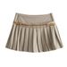Women’s Clothing fashion slim fit versatile waist wide pleated trousers skirt_ecoleips.com