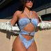 Women's Clothing European And American Style Sexy Fashion Women's One Piece Swimsuit Halter Neck Strap Twisted Personality Summer New Design_ecoleips.com