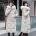 Women’s Slim-Fit Long Parka Coat With Raccoon Fur Hood – Winter Warm Trench Jacket, Thickened Insulated Outerwear, Russian-Inspired Style_ecoleips.com