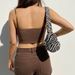 Cross-border European And American Style Lace Trim Vintage Brown Backless V-neck Camisole Women's Sleeveless Top_ecoleips.com