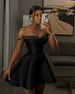 Women's solid color V-neck sexy backless long skirt dress for women_ecoleips.com