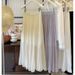 French Retro Elegant Romantic Fairy Pleated High-Waisted Midi Long Umbrella Skirt Slim Fit Chiffon Full Skirt for Women_ecoleips.com