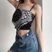 European And American Street Style Paisley Print Camisole Top Women Slim Fit Versatile Slimming Short Inner T-Shirt For_ecoleips.com