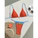 Women's Color Block Two Piece Swimsuit Sexy Tie Waist Bikini Beach Spawear New 2026 European And American Style_ecoleips.com