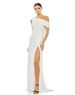 Sequin Oblique Collar Dress – Elegant High Slit Evening Gown For Women (4 Colors)_ecoleips.com