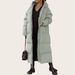 Women's Long Hooded Zip-Up Cotton Coat - Casual Loose Fit Warm Winter Jacket In Solid Colors (Green, Black, Blue, Orange, Army Green, Camel)_ecoleips.com