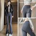High Waist Flared Shark Hem Yoga Pants Women's Butt-Lifting Leggings Stretchy Bootcut Waistband Wizardry_ecoleips.com
