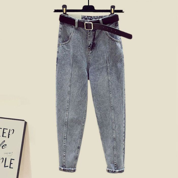 Women's Clothing Without Belt & Archer0603 & Jeans Suit & Archer0603 & Two Piece Hooded Sweatshirt Female Straight Jeans Trend_ecoleips.com