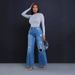 Women’s High-Waisted Ripped Wide-Leg Jeans – Straight Cut Distressed Denim Pants (Dark Blue/Light Blue, Sizes S-XXL, Comfort Stretch)_ecoleips.com