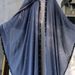 Women's Clothing Modest Abaya Dress Elegant Lace-Trimmed Beaded Abaya Dress – Modest Long Sleeve Open Front Muslim Gown With Belt (One Size, Blue)_ecoleips.com