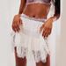 Women's Clothing High Waisted Lace Midi Skirt Women's Ballet Inspired Basic Solid Color Irregular Hem Slimming Sweet Bottoms_ecoleips.com