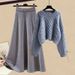 Women's Knit Sweater & Midi Skirt Set – Trendy Autumn Winter Outfit, Slimming & Elegant Two-Piece Ensemble_ecoleips.com