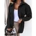 Elegant Long Sleeve Women's Wool Blend Coat With Lapel Collar & Button Closure – Classic Solid Color For Fall & Winter_ecoleips.com