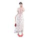 2025 French-style Floral Lace-up Dress, New Summer Short-sleeve Waist-cinching Long Dress For Seaside Vacations_ecoleips.com