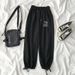 Women's Clothing Gray Sports Pants Female Students Summer Loose Leg Daddy Casual Lantern Straight Pants New Large Size_ecoleips.com