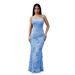 Elegant Strapless Floral Prom Dress for Women Sexy A-Line Evening Gown with Lace Appliques Blue Yellow S-XXL_ecoleips.com