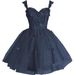 Off The Shoulder Shimmering Tulle Evening Gown Halter Top 3D Butterfly Short Ball Gown Sequined Coming Of Age Spring Style Women's Party Wear_ecoleips.com