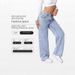 High Waist Straight Leg Jeans For Women - Sweet & Spicy Vintage Denim Pants (Gray/Deep Blue/Light Blue/Black)_ecoleips.com