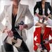 Women's Clothing Women's Solid Color Casual Suit Short Jacket Fashion Autumn Winter Clothing Long Sleeve For Formal & Casual For Women_ecoleips.com