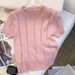 Women's Clothing Summer New Style Slim Fit Knitted T-Shirt Short Sleeve Stylish Design Versatile Niche Simple Top_ecoleips.com