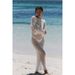 K European And American Style New Perspective Sexy Vacation Cover, Big Backless Solid Color Long Sleeved Knitted Long Skirt, Women's Clothing_ecoleips.com