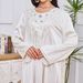 Muslim Dress Women Luxury Rhinestone Embellished Muslim Abaya – Elegant Middle Eastern & Western Fusion Dress_ecoleips.com