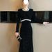 European-style Black For Women, Spring Collection, Heavy-duty Rhinestone Embellished Party Gown, Light Luxury, Slim-fit_ecoleips.com