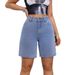 Women’s Clothing Summer New High Waist Straight Casual Three Quarter Pants_ecoleips.com