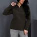 New Fashion Long-sleeved Women's Clothing European And American Casual Solid Color Lapel Sweater Autumn And Winter Thickened Zipper Collar Top_ecoleips.com