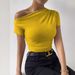 European And American Cross-Border Independent Station Spring Summer New Slim Pleated Irregular Short_ecoleips.com
