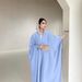 2025 Spring/Summer New Middle Eastern Muslim Coat Fashionable Soft Lightweight Bat Sleeve Robe For Women_ecoleips.com