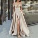 Women's Clothing Spring New Women's Multi Color Tube Top V Neck Backless Swing Dress_ecoleips.com