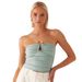 Aria Basics Aria Basics 2025 New European And American Cross-Border Solid Color Sexy Hot Girl Navel-Revealing Off-Shoulder Sleeveless Tube Top_ecoleips.com